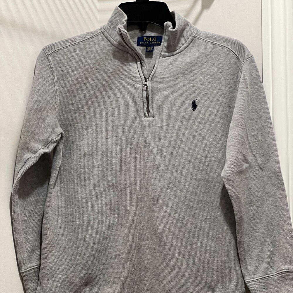 2 set of Polo Ralph Lauren Boys' Soft Cotton Quarter Zip Pull Over Sweaters